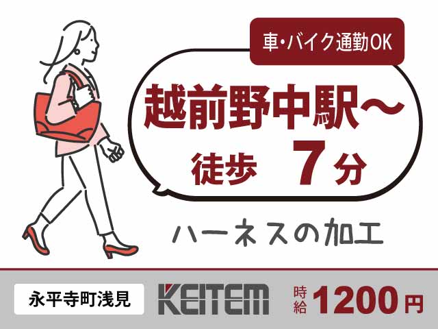 福井県永平寺町、求人、ハーネスの加工	